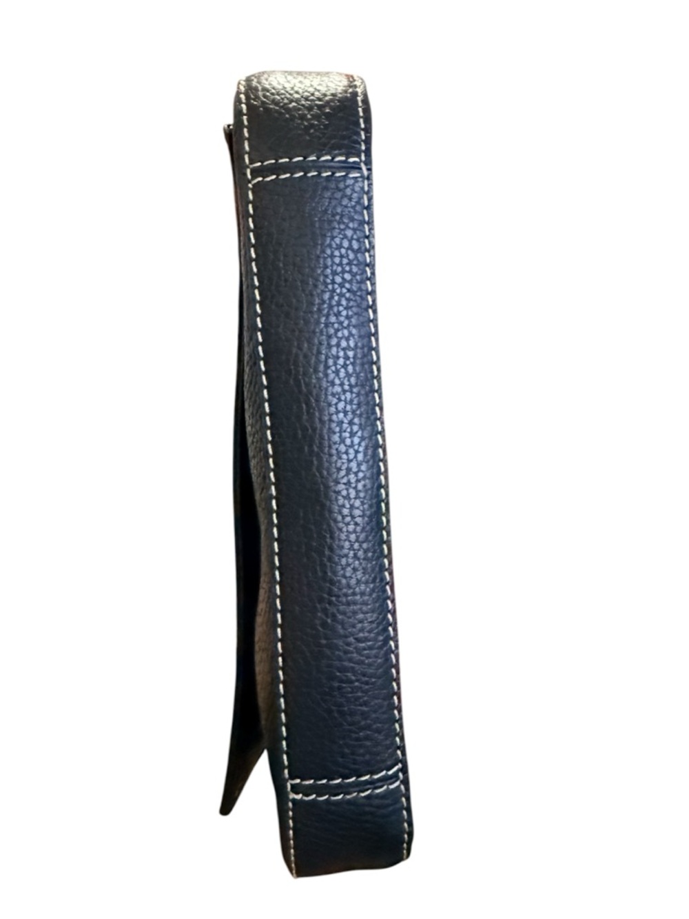 Kate Spade pebbled leather shoulder bag with white stitching and silver hardware - Picture 7 of 9